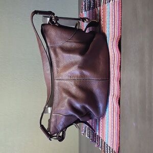 Fossil Leather Tote Bag, Brown